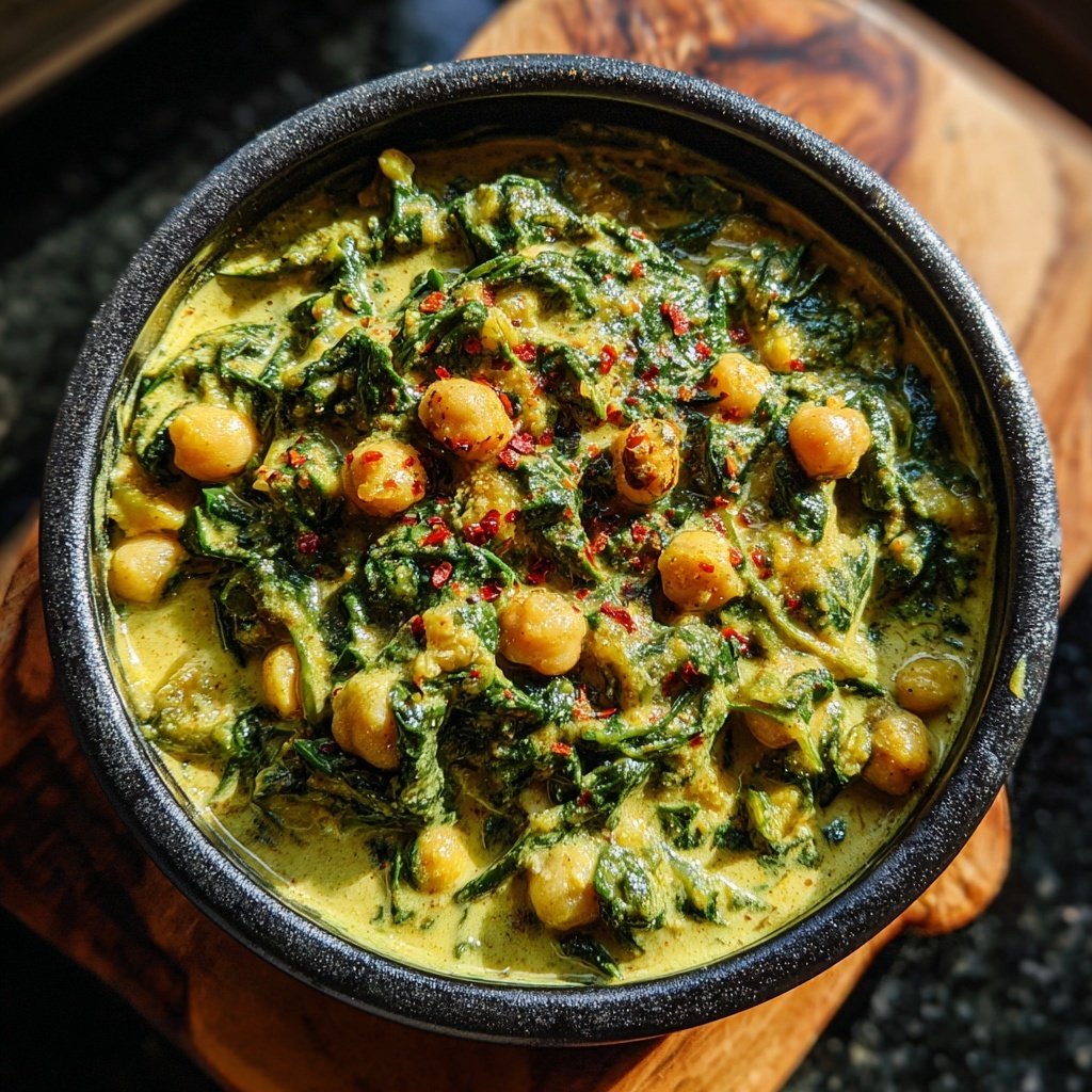 Kichererbsencurry mit Spinat