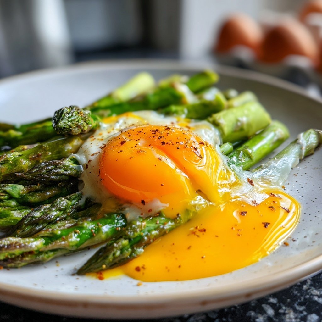 Grüner Spargel Mit Ei