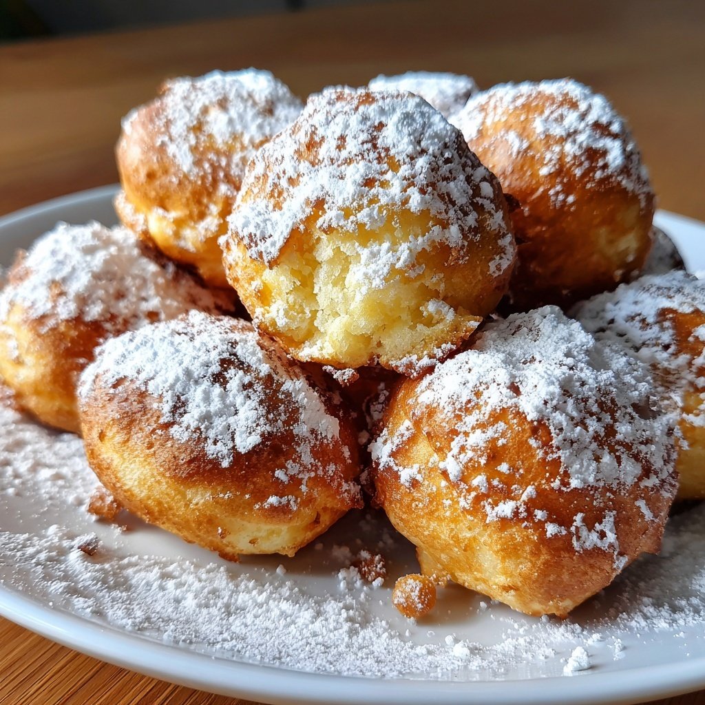 Quarkbällchen mit Joghurtteig
