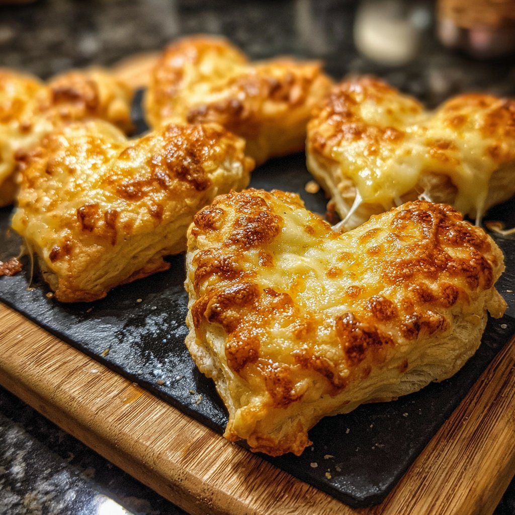 Blätterteig-Herzen mit Käse