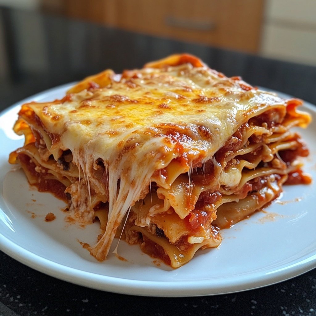 Lasagne mit Linsen-Tomatensauce