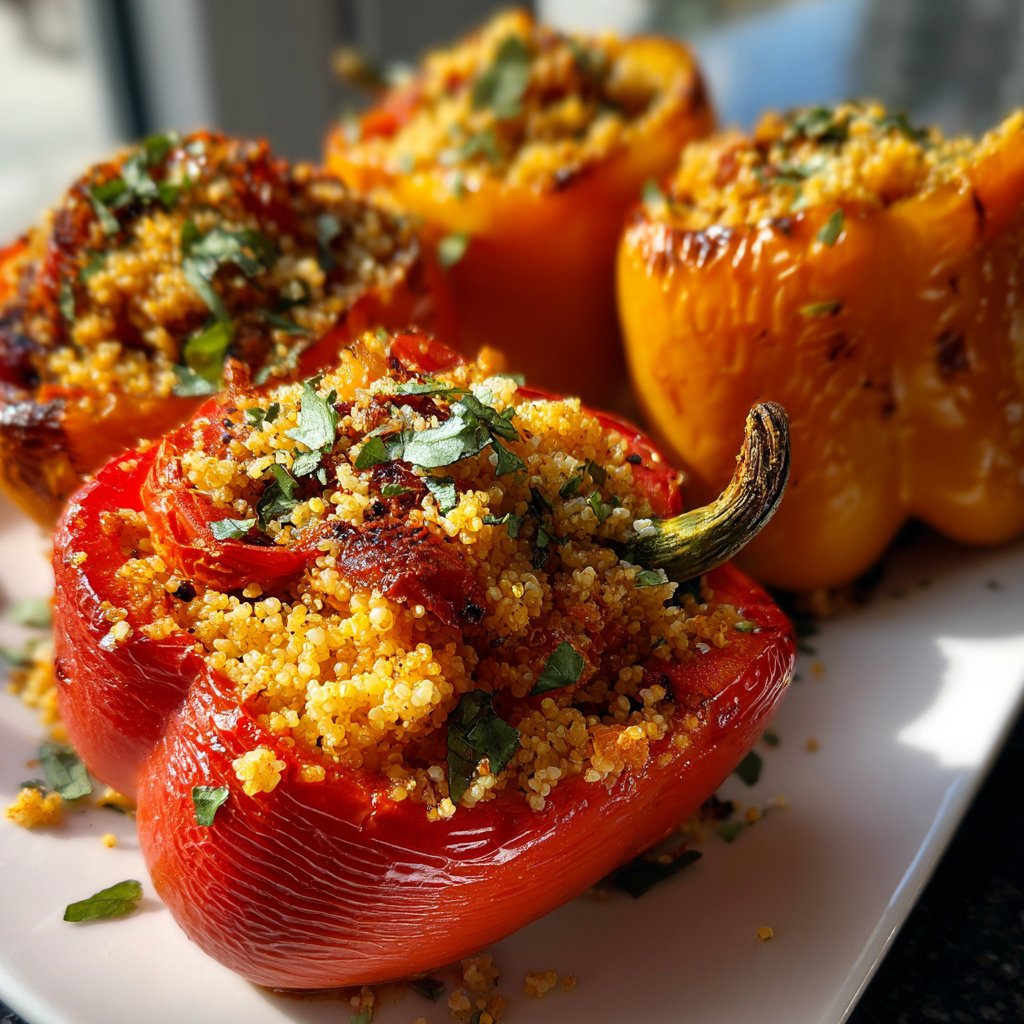 Gefüllte Paprika mit Couscous