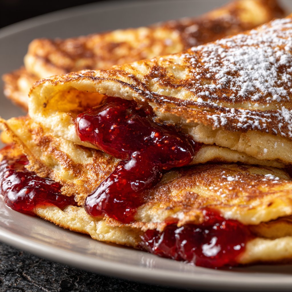 Pfannkuchen mit Marmelade