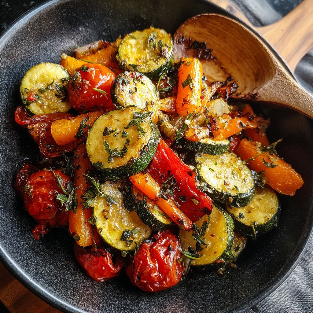 Mittagessen mit Ofengemüse